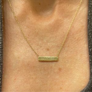 Solid Gold Dainty “Darling” Necklace 18”